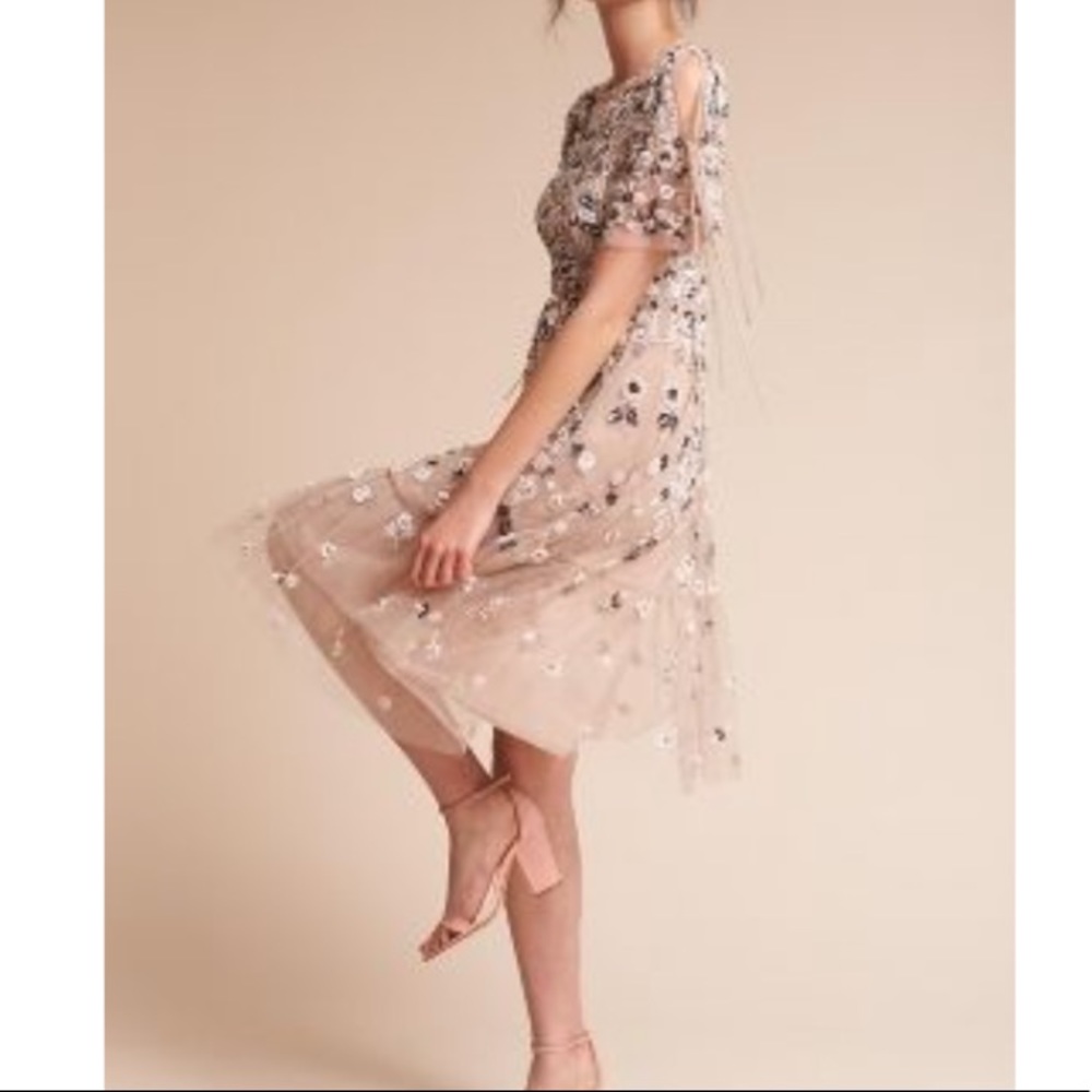 BHLDN Needle & Thread Beaded Floral Dress